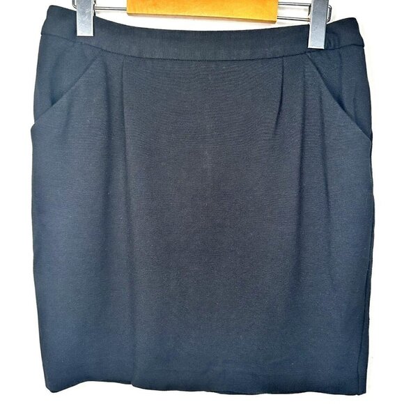 Jacob Canada Womans Pencil Mini Skirt Casual Office Stretch Short Black Size M - Picture 1 of 6